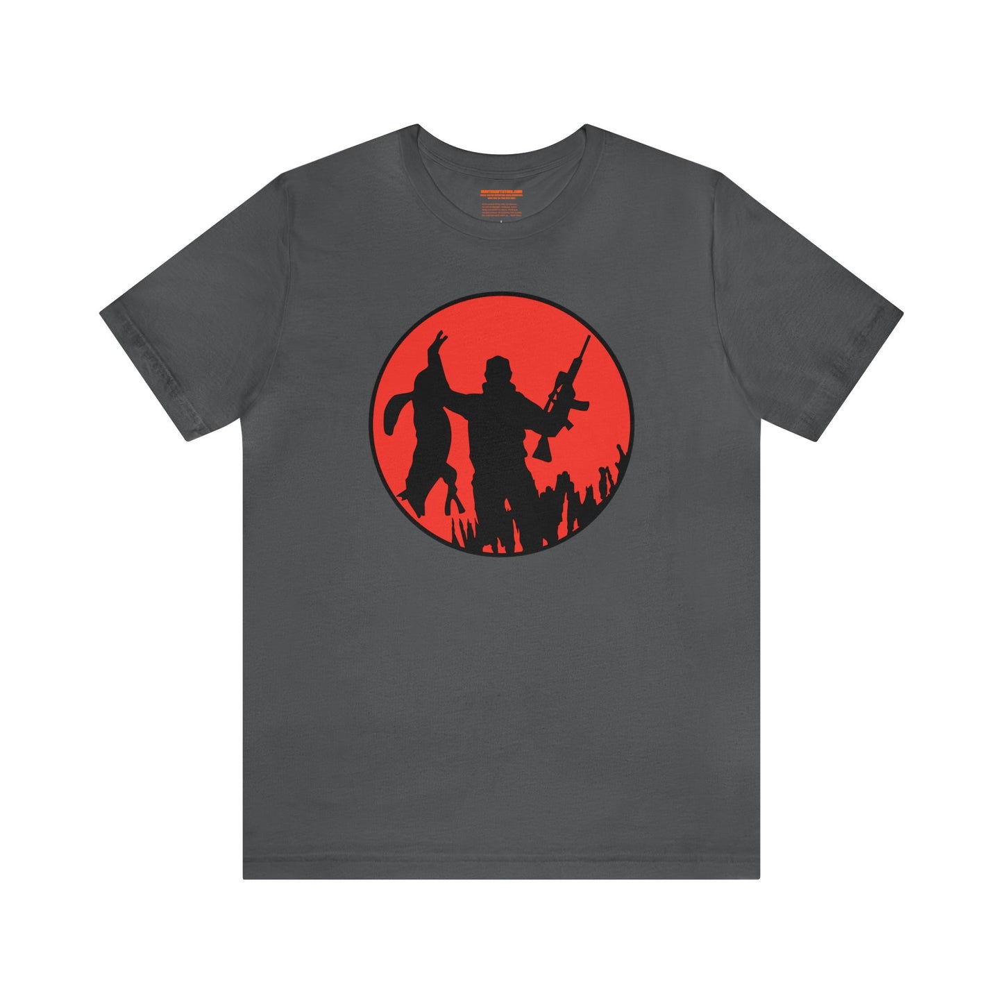 Coyote Hunter Holding Coyote Red Circle T-Shirt