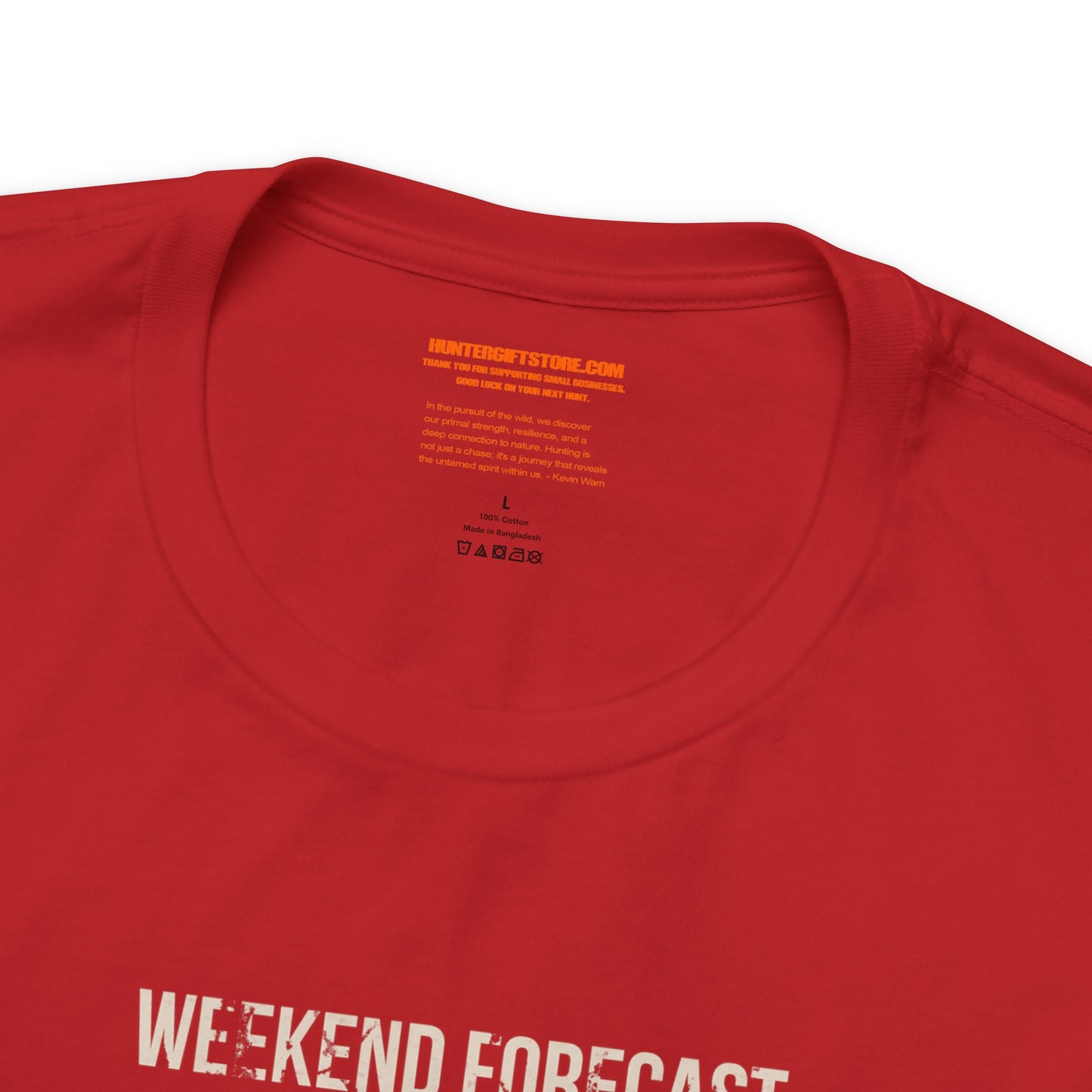 Weekend Forecast Deer Hunting With A Chance Of Beer Drinking T-Shirt