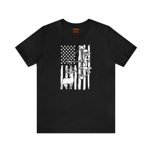 Bow Hunting American Flag T-Shirt