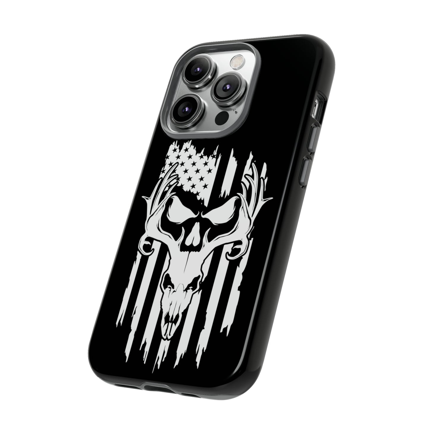 Deer Skull American Flag Phone Case