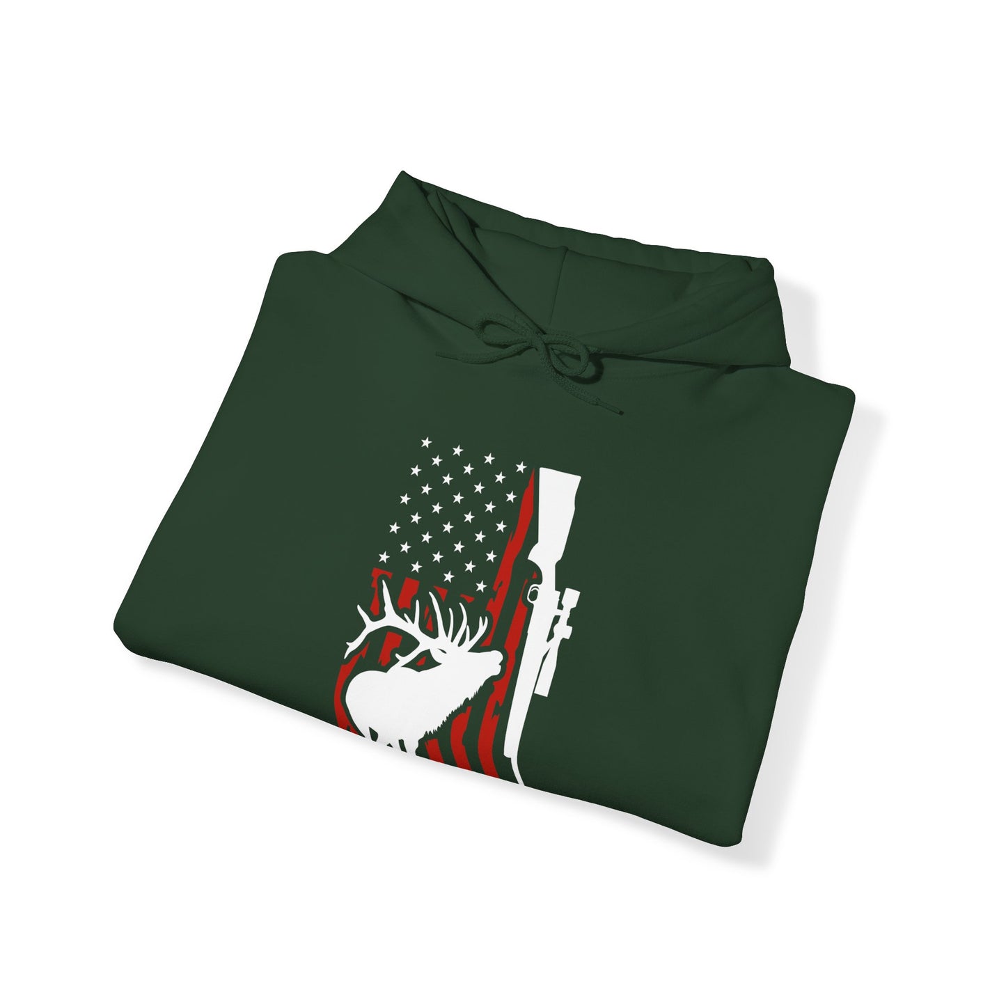 Elk American Flag Hooded Sweatshirt