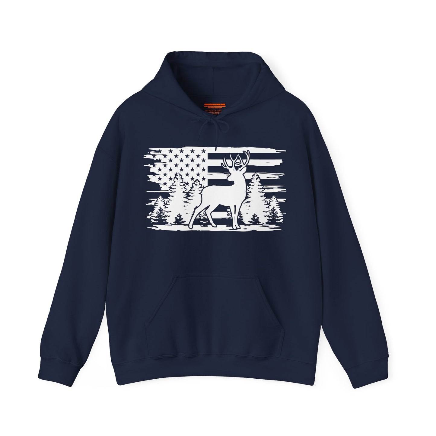 Deer American Flag Hooded Sweatshirt