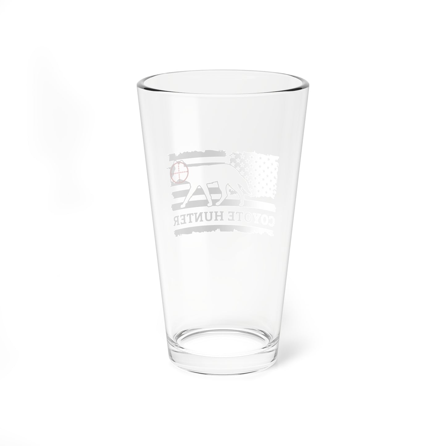 American Flag Coyote Hunter Pint Glass