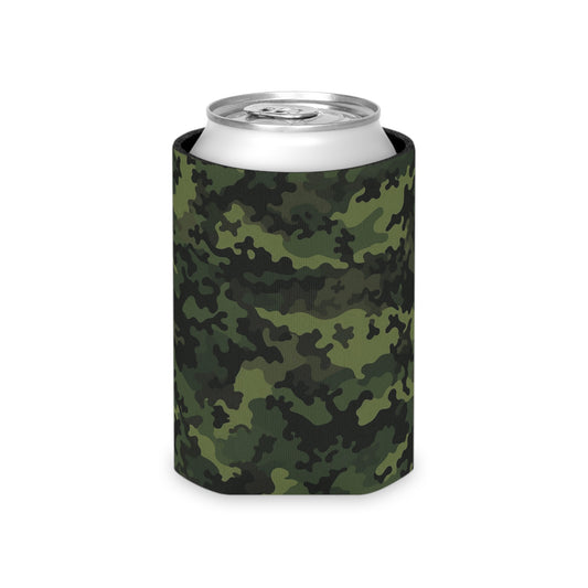 Green Camo Can Cooler