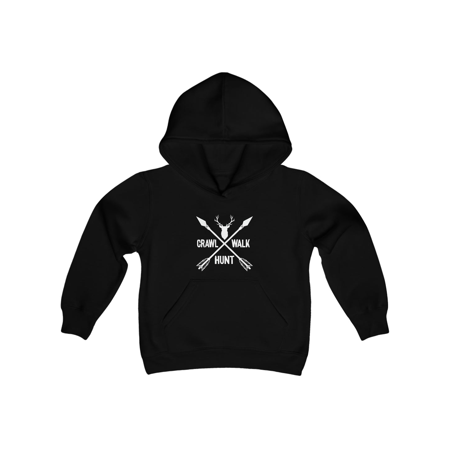 Crawl Walk Hunt Youth Hooded Sweatshirt