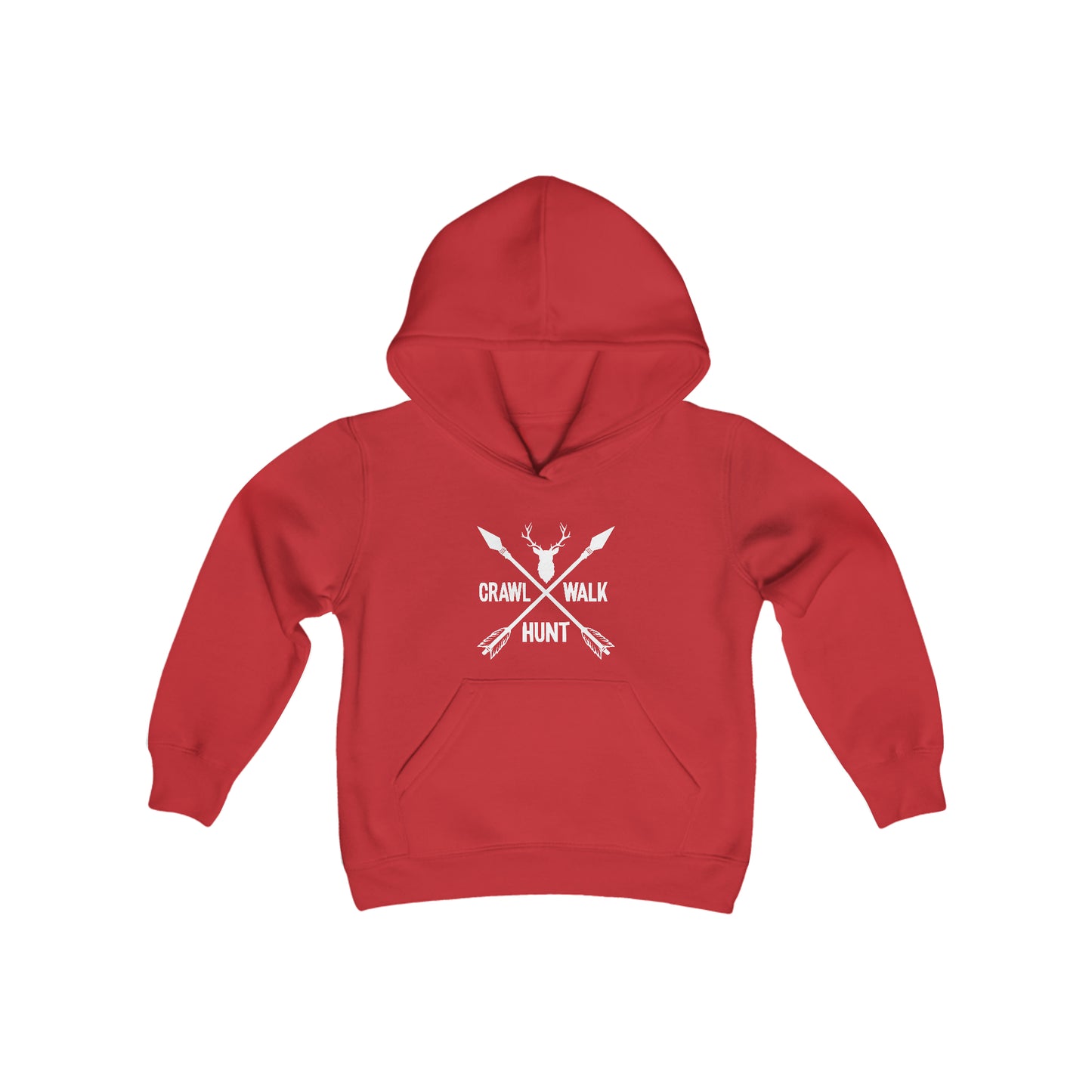 Crawl Walk Hunt Youth Hooded Sweatshirt