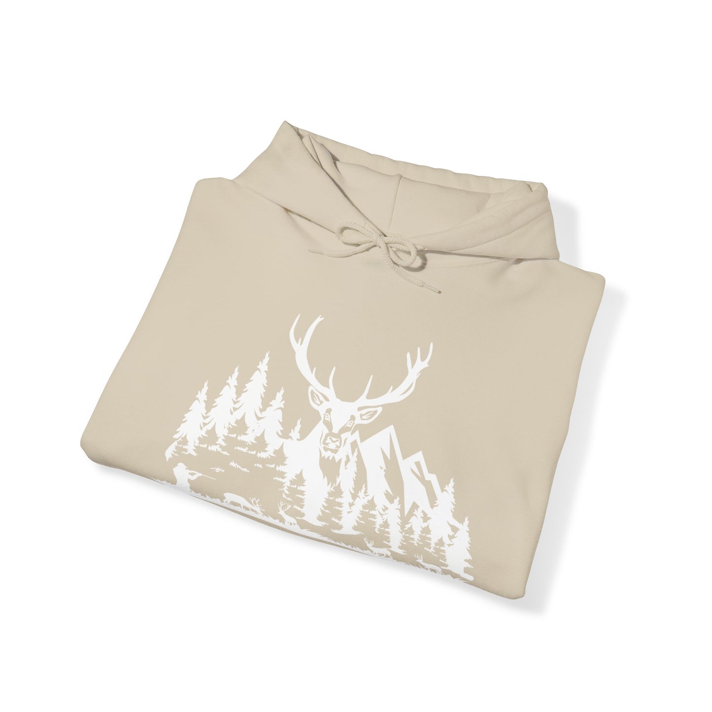 Deer Hunting Scene Hooded Sweatshirt