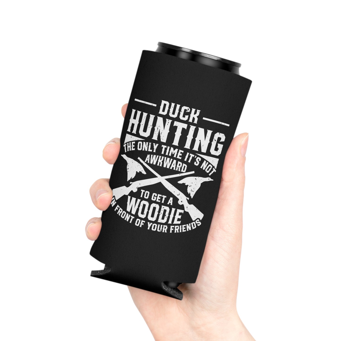 Duck Hunting Funny Can Cooler