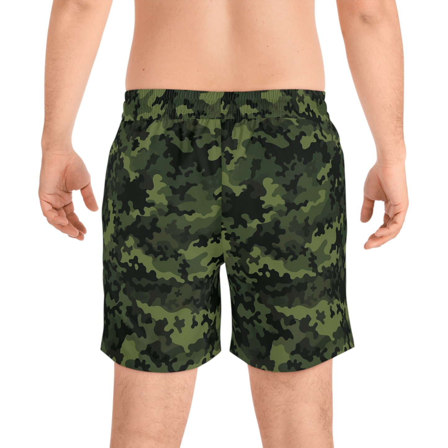 Green Camo Swim Trunks