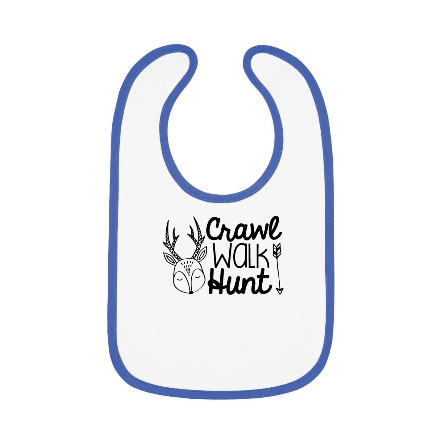 Crawl Walk Hunt Baby Jersey Bib