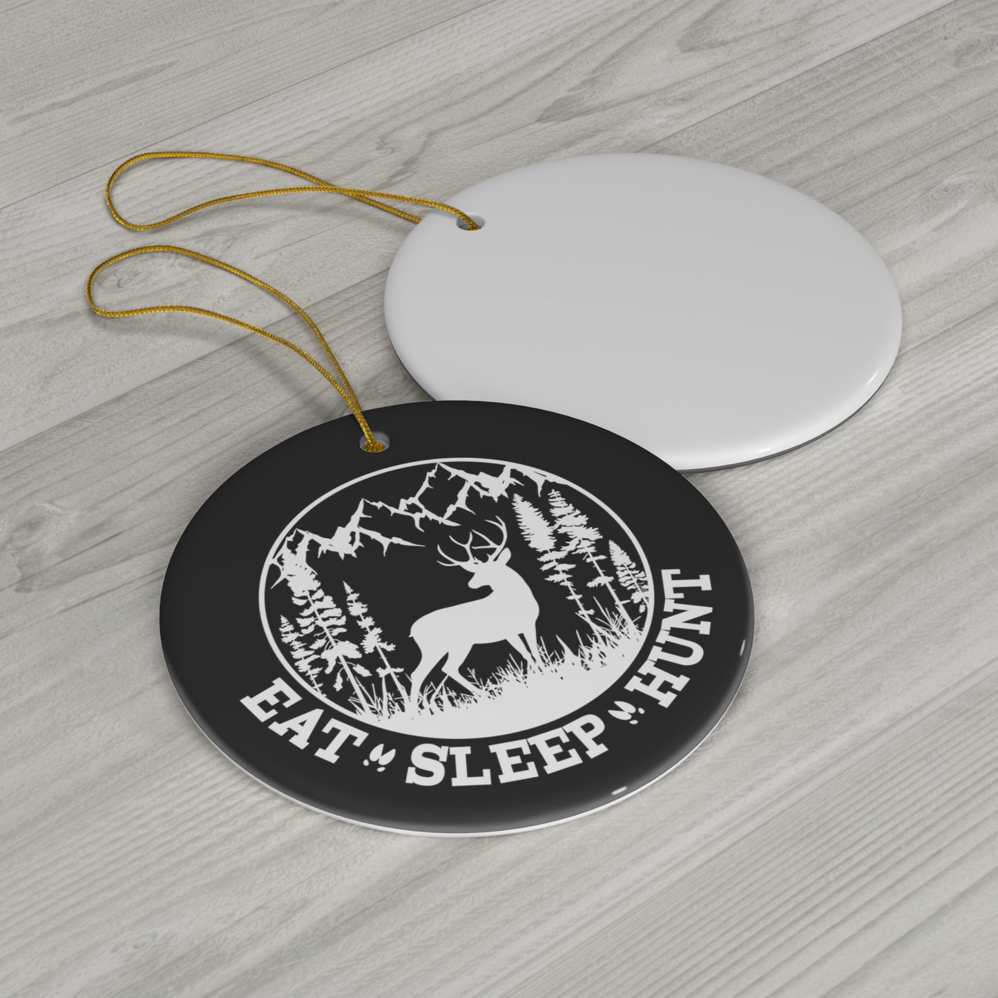 Eat Sleep Hunt Ceramic Christmas Ornament