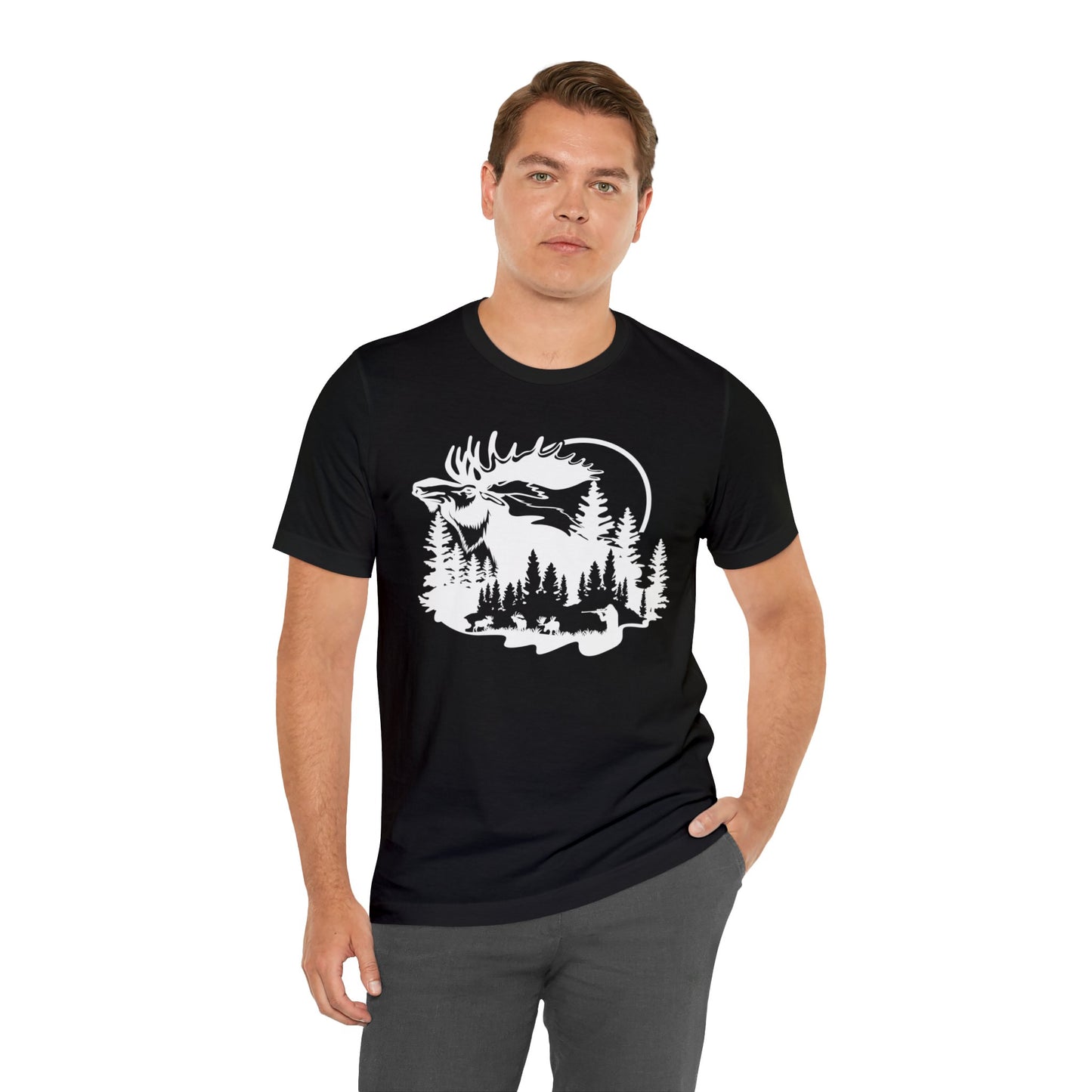 Moose Hunting Scene T-Shirt