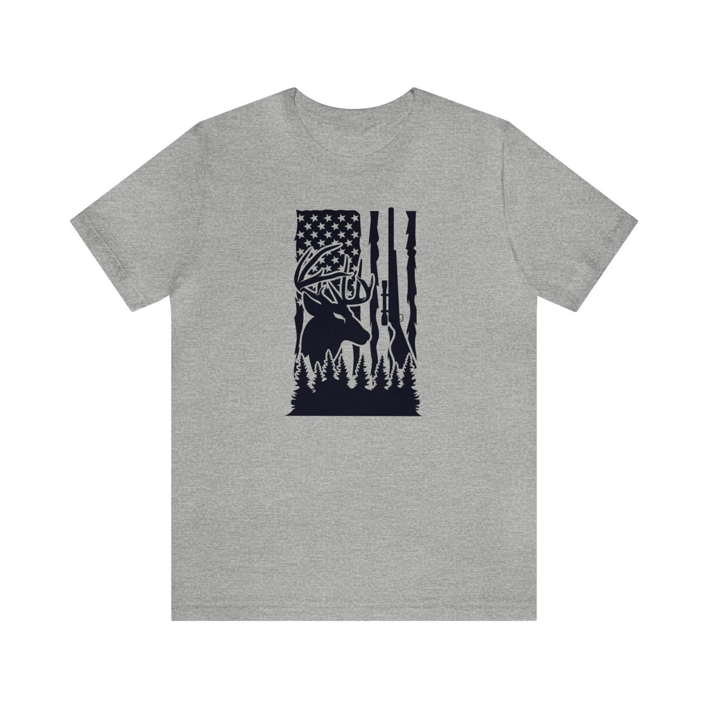 Deer Gun American Flag T-Shirt