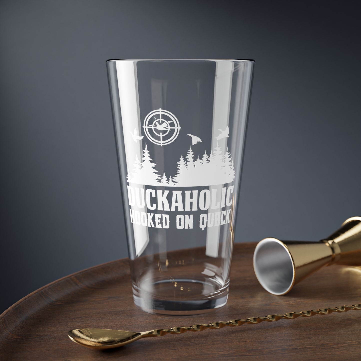 Duckaholic Hooked On Quack Hunting Pint Glass