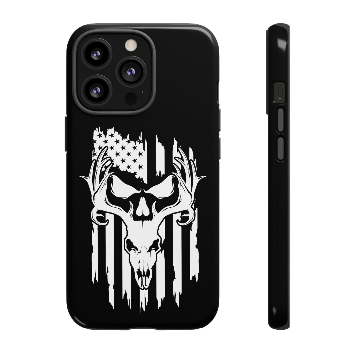 Deer Skull American Flag Phone Case