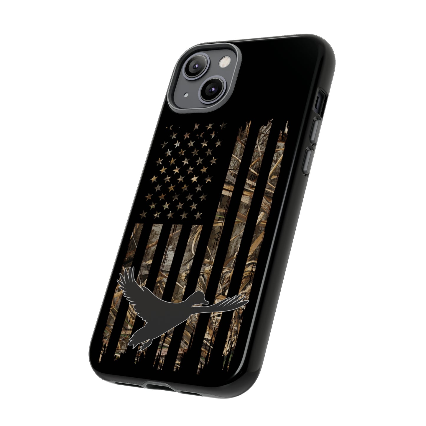 Camo Duck American Flag Phone Case