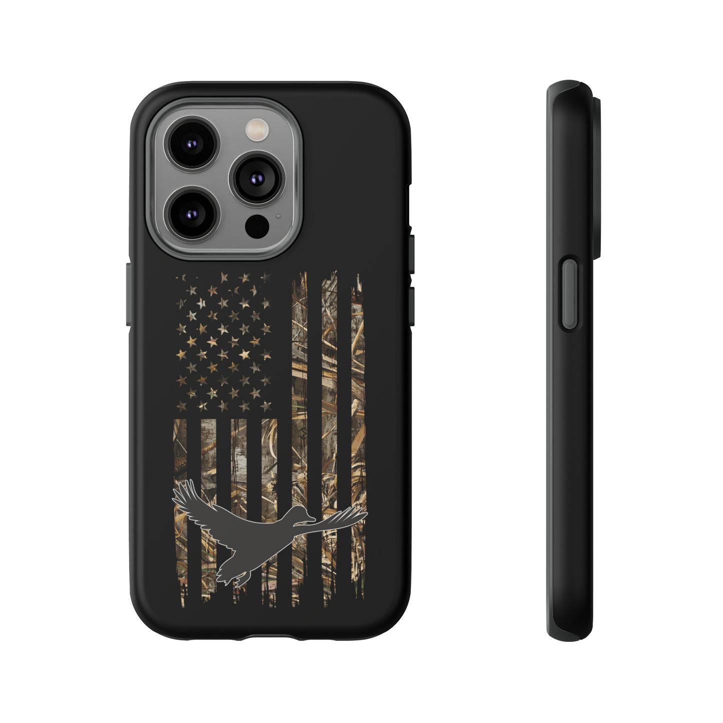 Camo Duck American Flag Phone Case