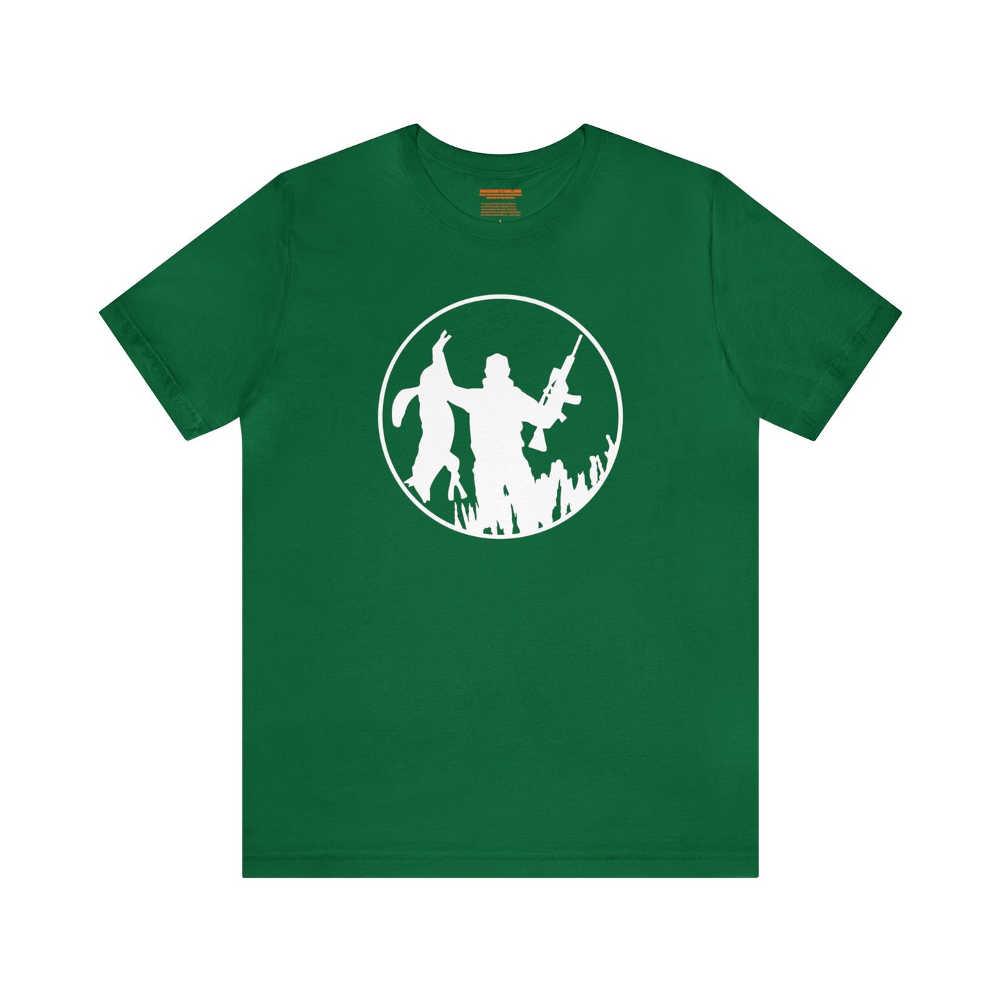 Coyote Hunter Holding Coyote Circle T-Shirt