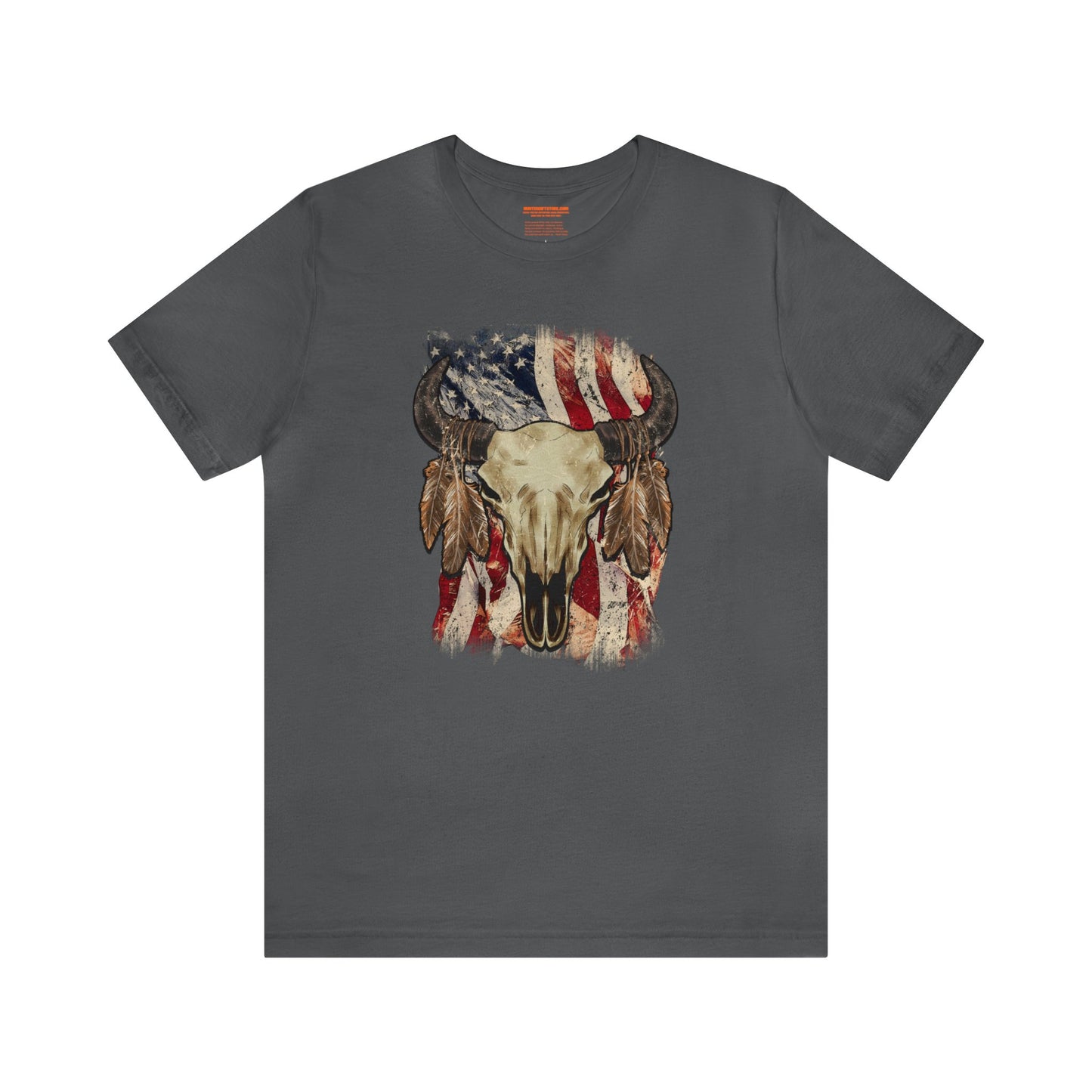 Bison Head American Flag T-Shirt