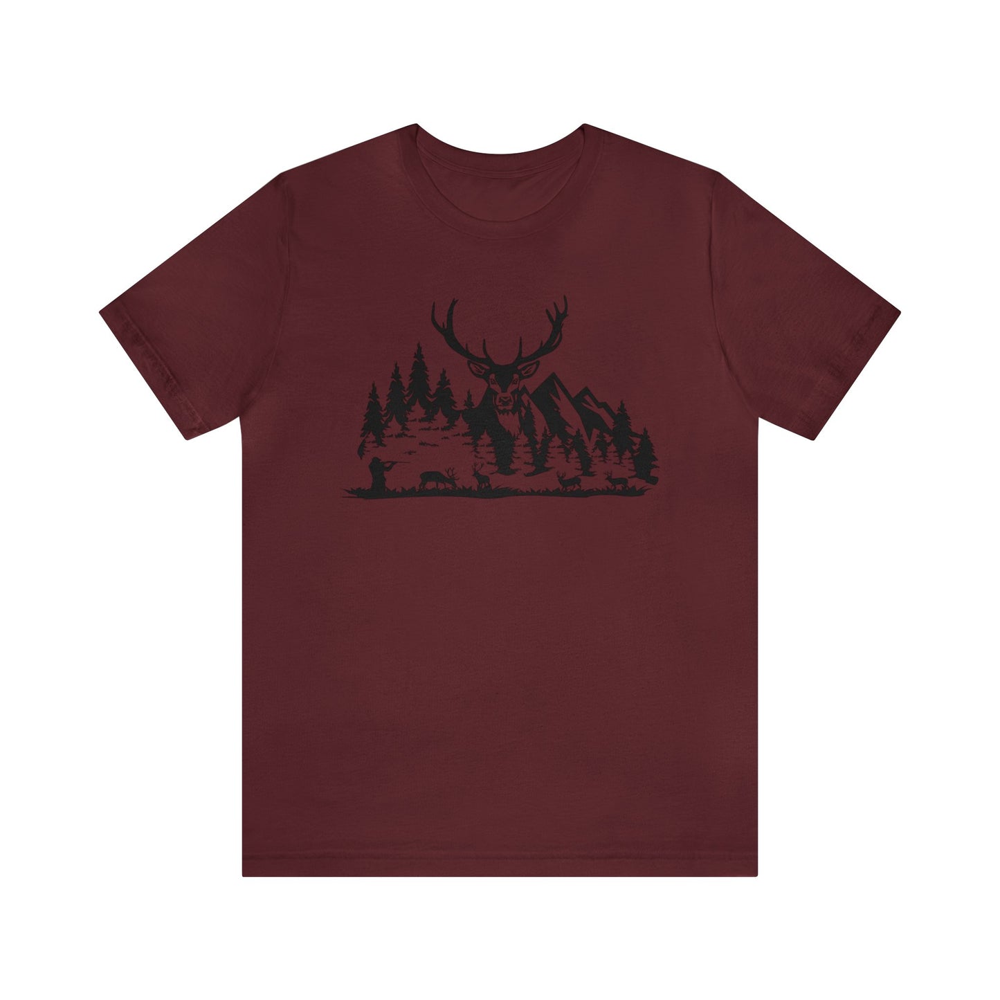 Elk Hunting Mountain Scene T-Shirt