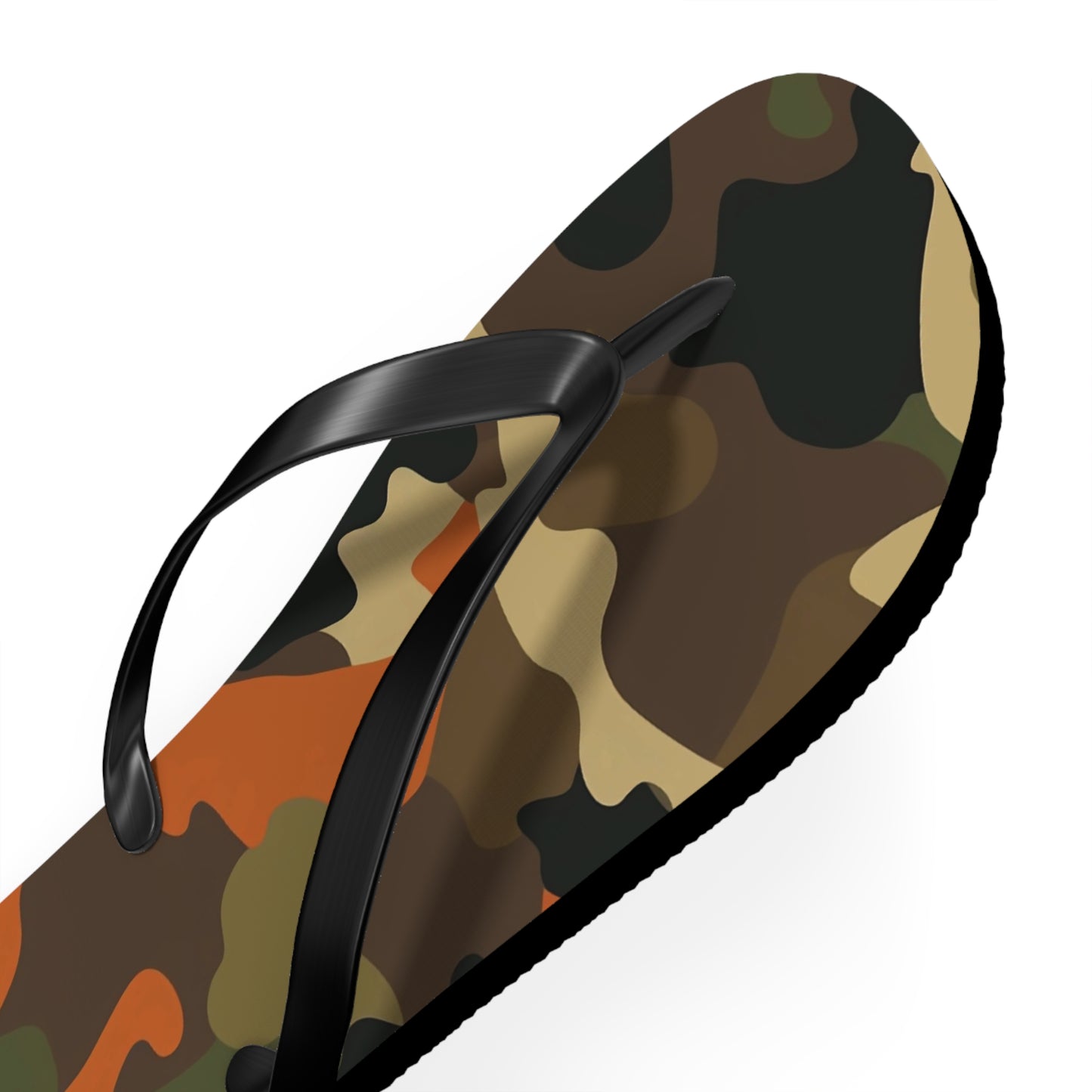 Orange Camo Flip Flops