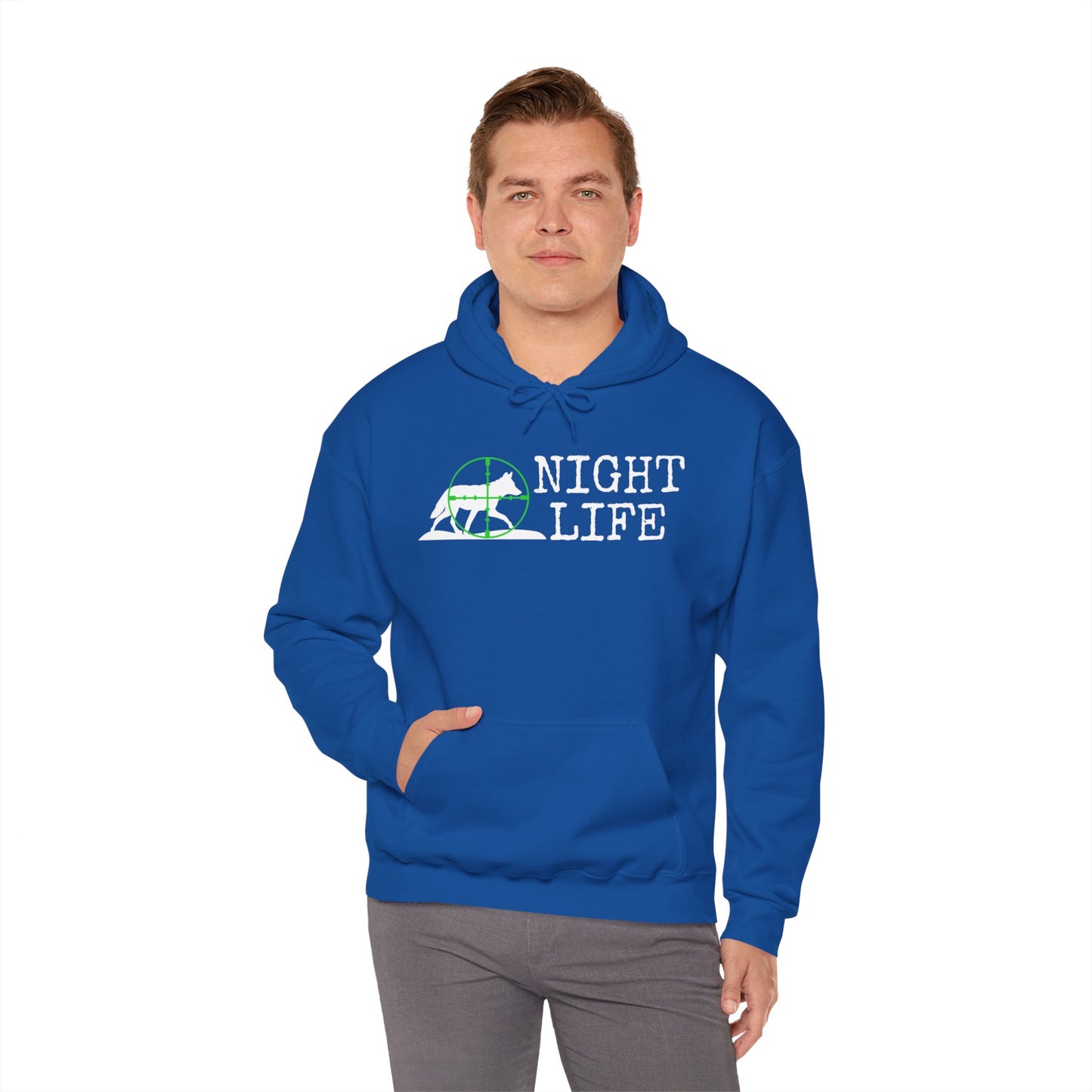 Coyote Night Night Life Green Scope Hooded Sweatshirt