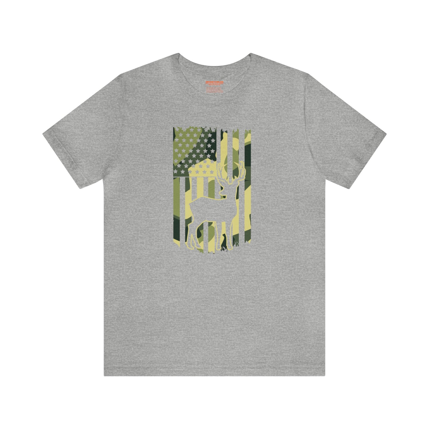 Deer Camo American Flag T-Shirt