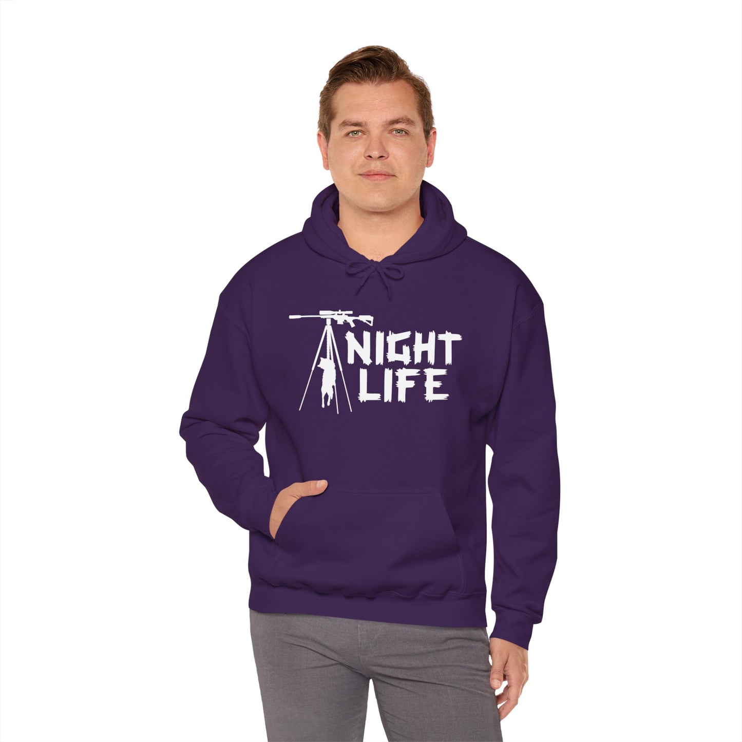 Coyote Hunting Night Night Life Hooded Sweatshirt