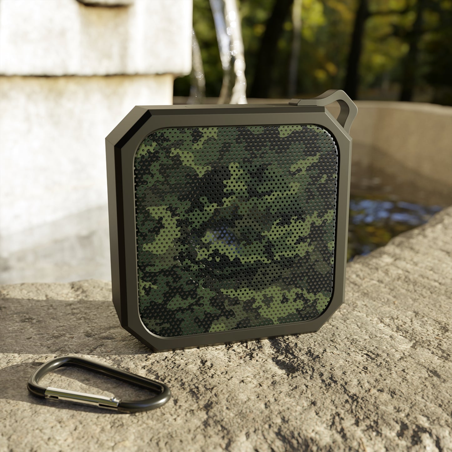 Green Camo Waterproof Bluetooth Speaker