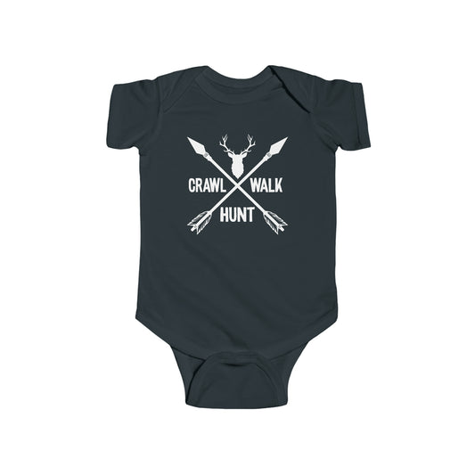 Crawl Walk Hunt Infant Fine Jersey Bodysuit