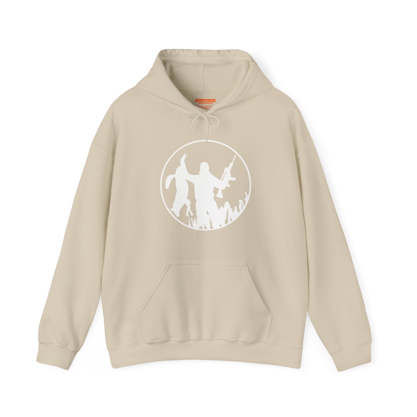 Coyote Hunter Holding Coyote Circle Hooded Sweatshirt