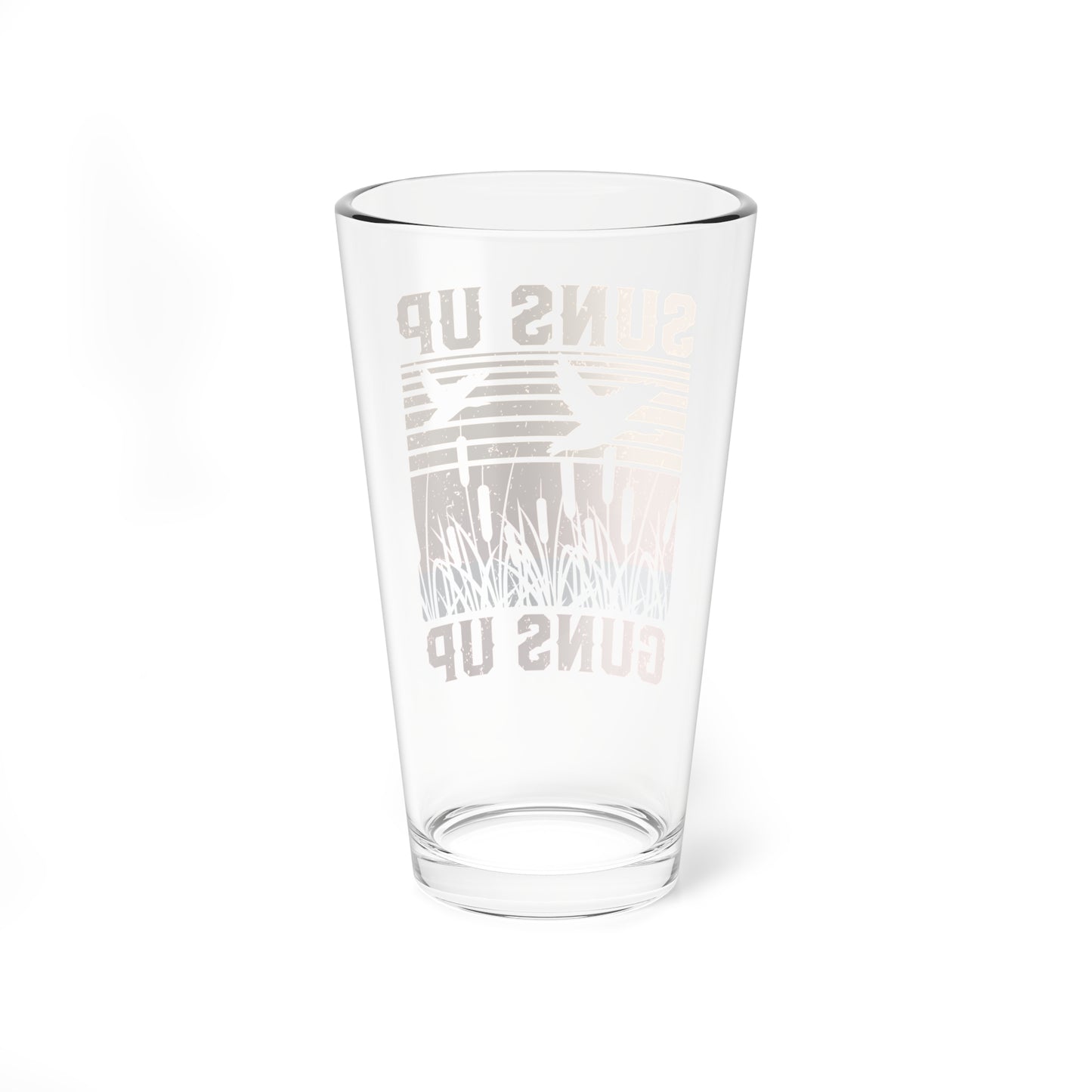 Suns Up Guns Up Duck Hunting Pint Glass