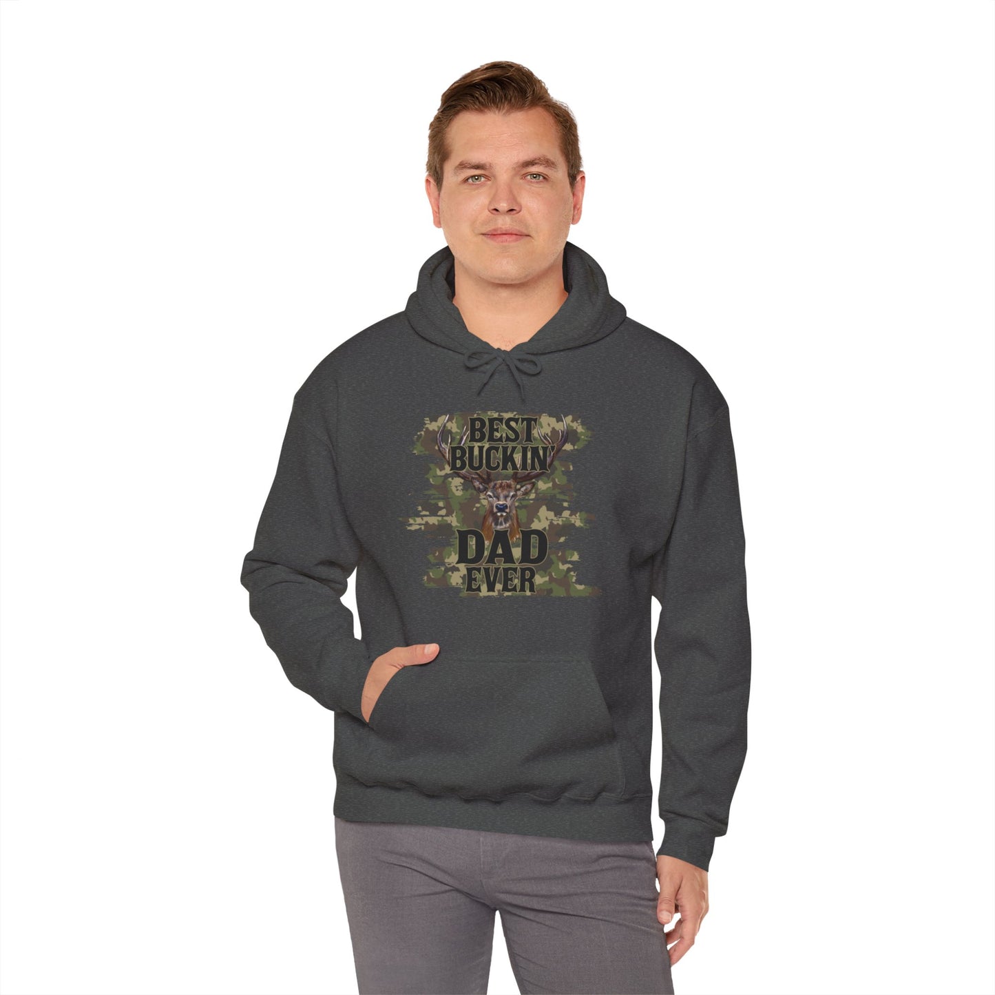 Best Buckin Dad Camo Hooded Sweatshirt