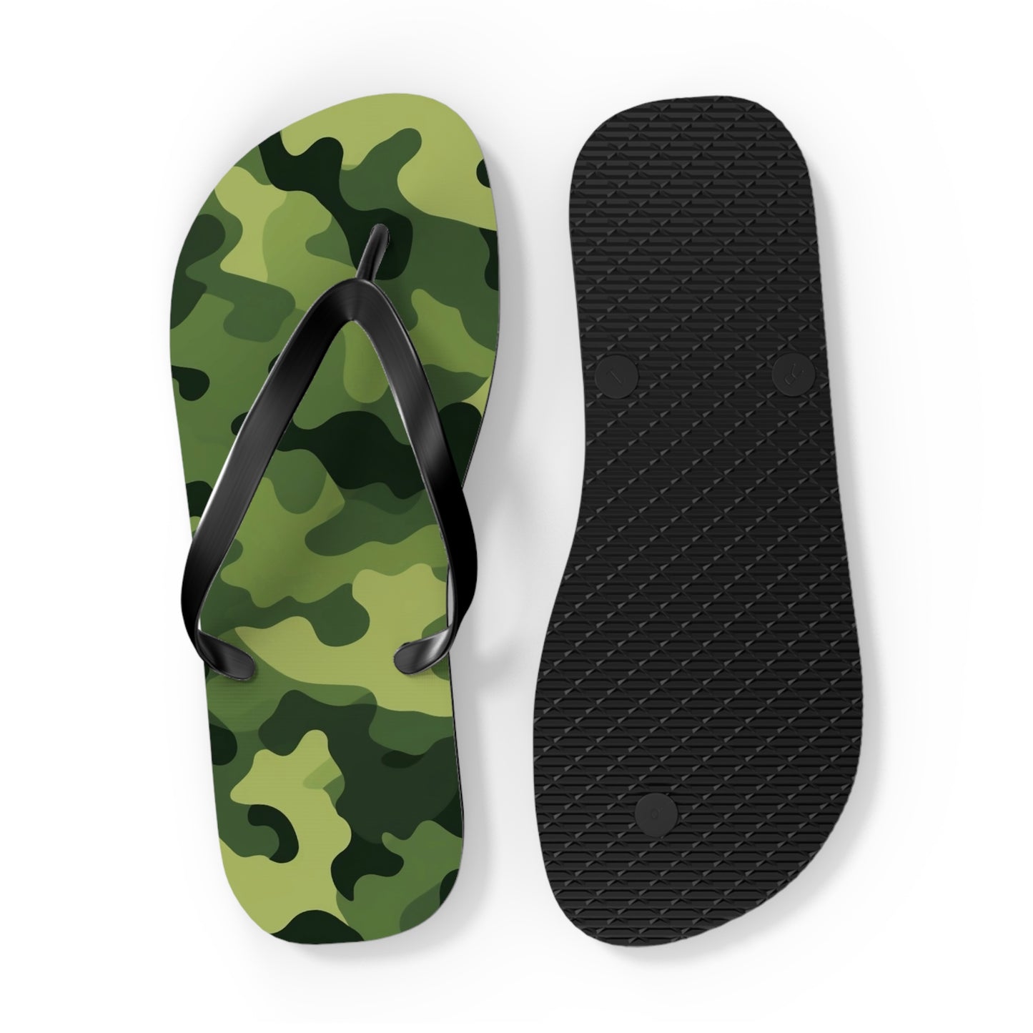 Light Green Camo Flip Flops