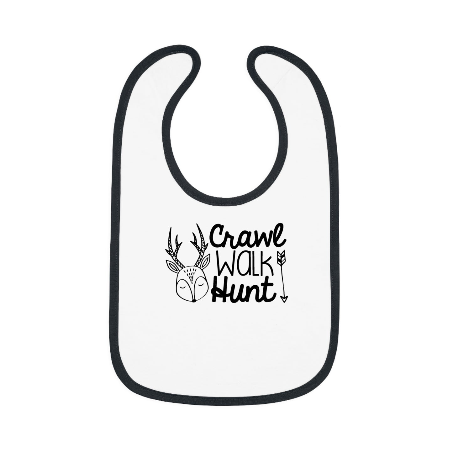 Crawl Walk Hunt Baby Jersey Bib