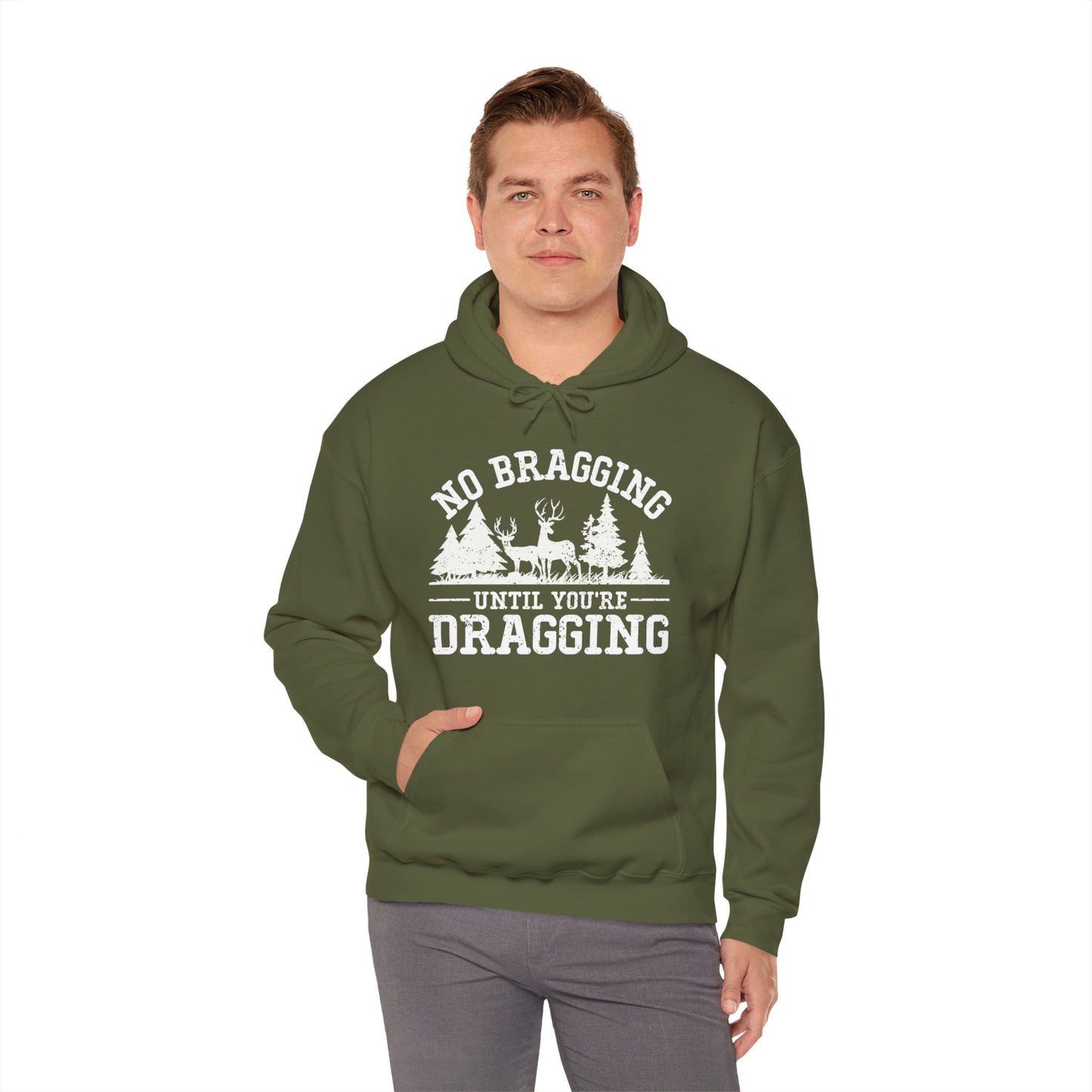 No Bragging Until Your Dragging Hooded Sweatshirt