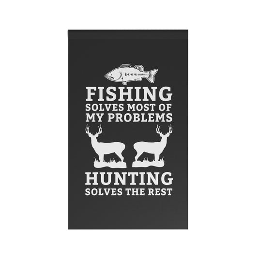 Fishing Solves Most of My Problems Flag