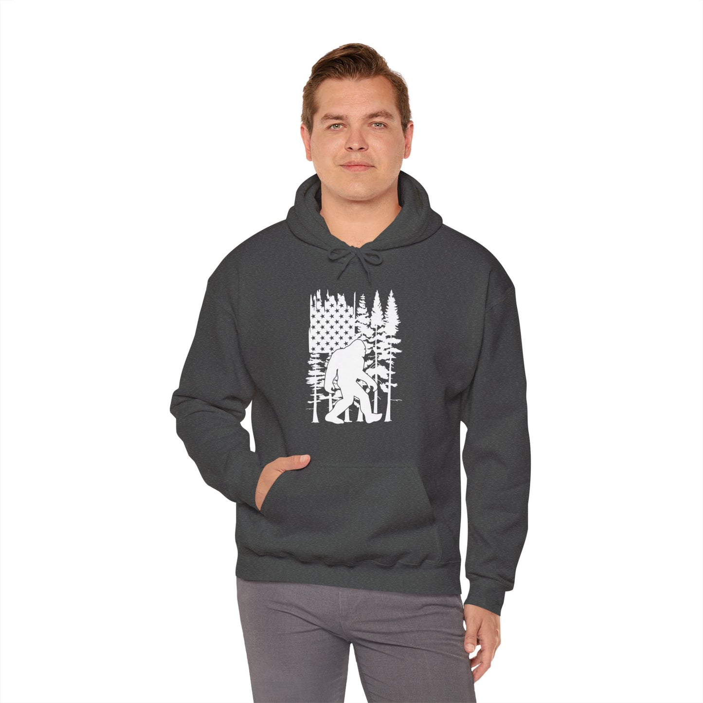 Bigfoot American Flag Hooded Sweatshirt