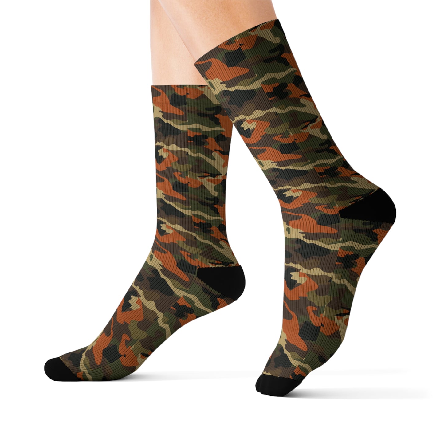 Orange Camo Socks