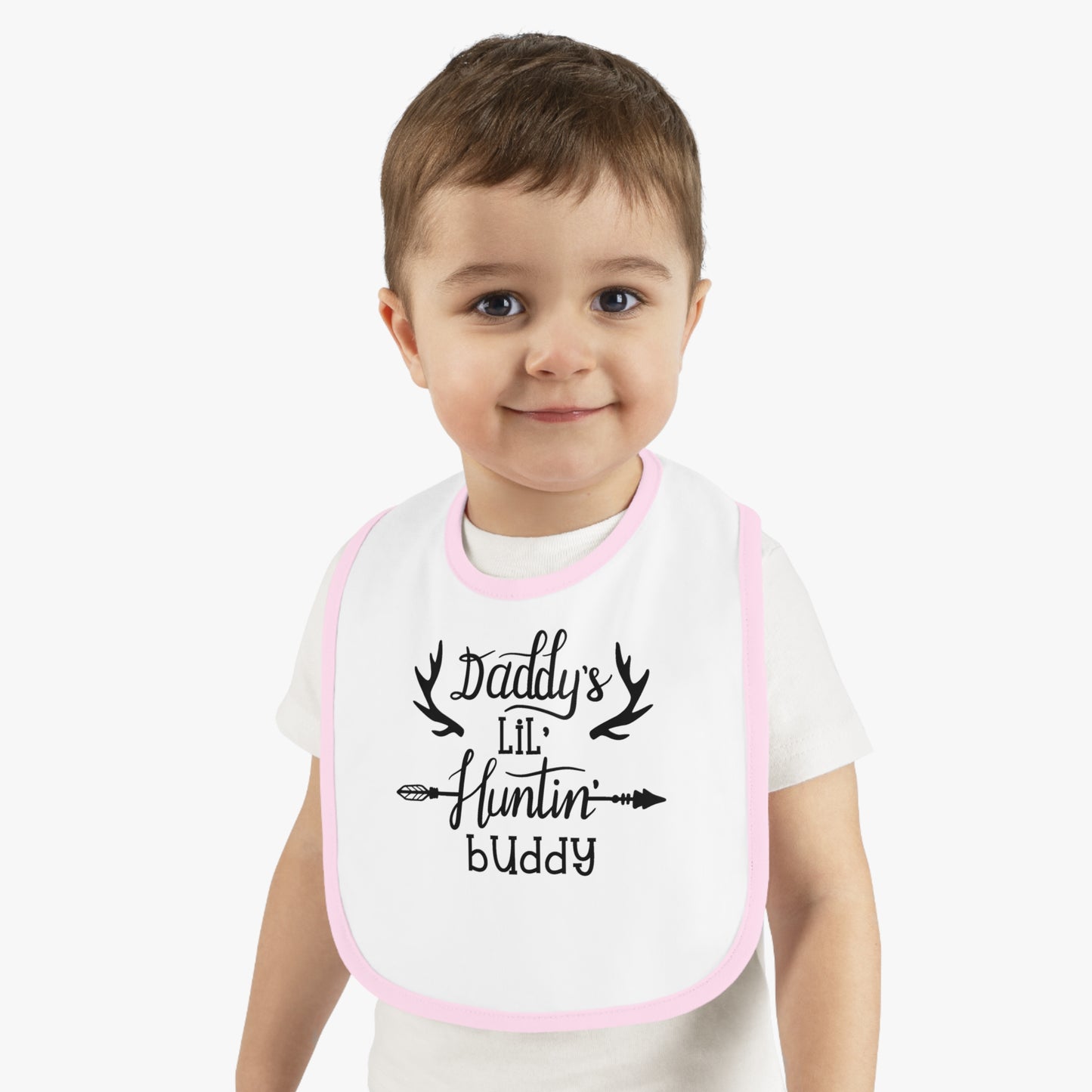 Daddy's Lil Huntin Buddy Baby Jersey Bib