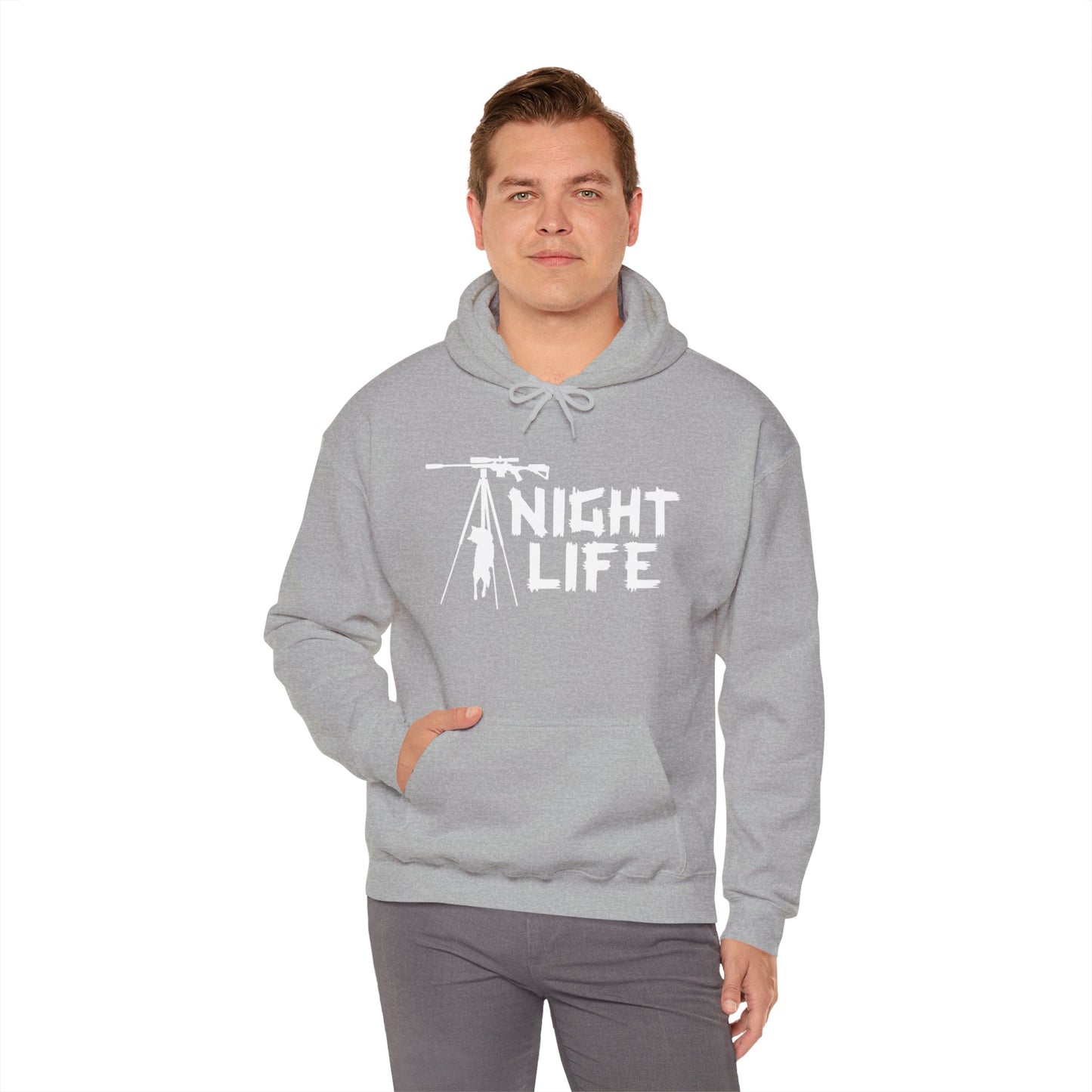 Coyote Hunting Night Night Life Hooded Sweatshirt