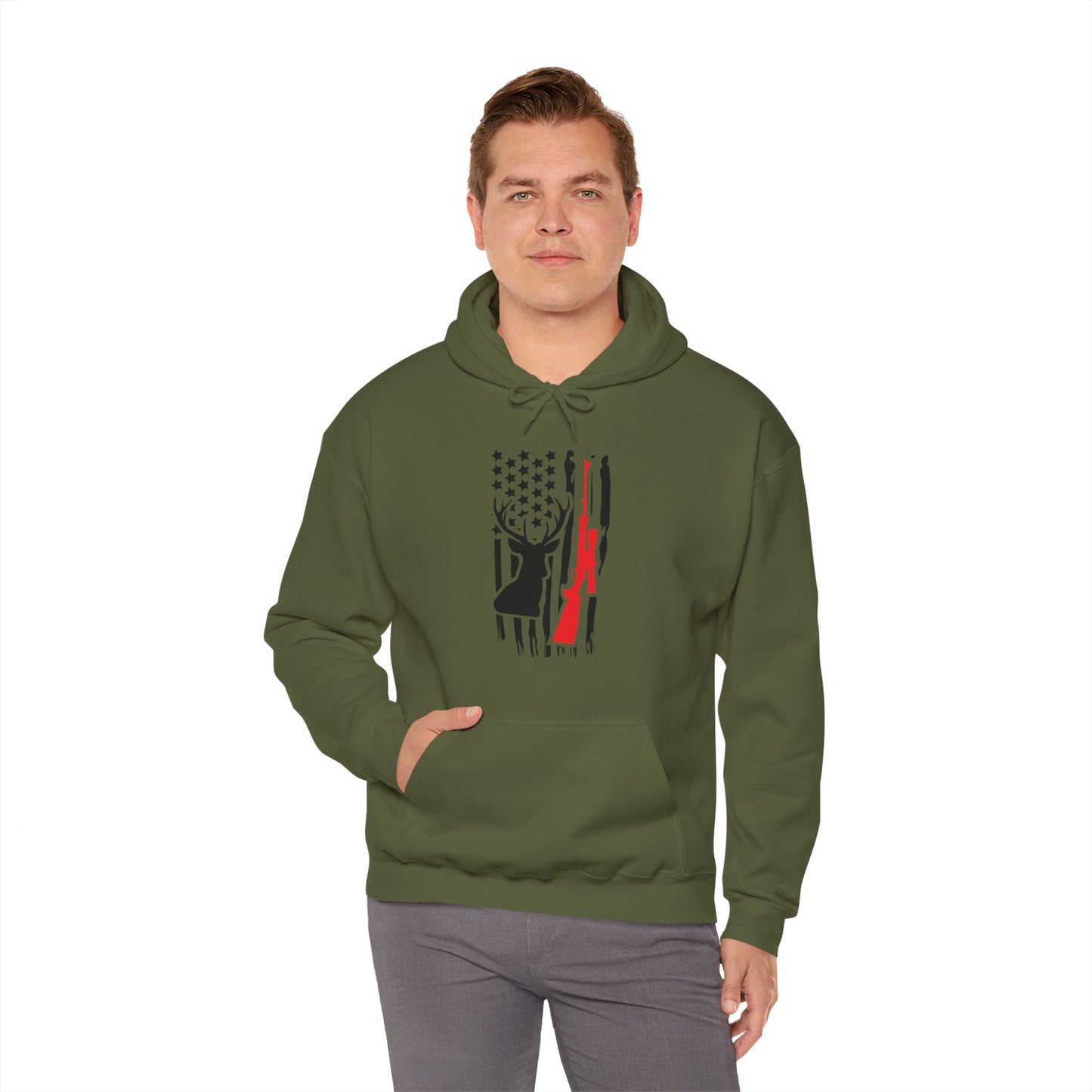 American Flag Rifle Hooded Sweatshirt