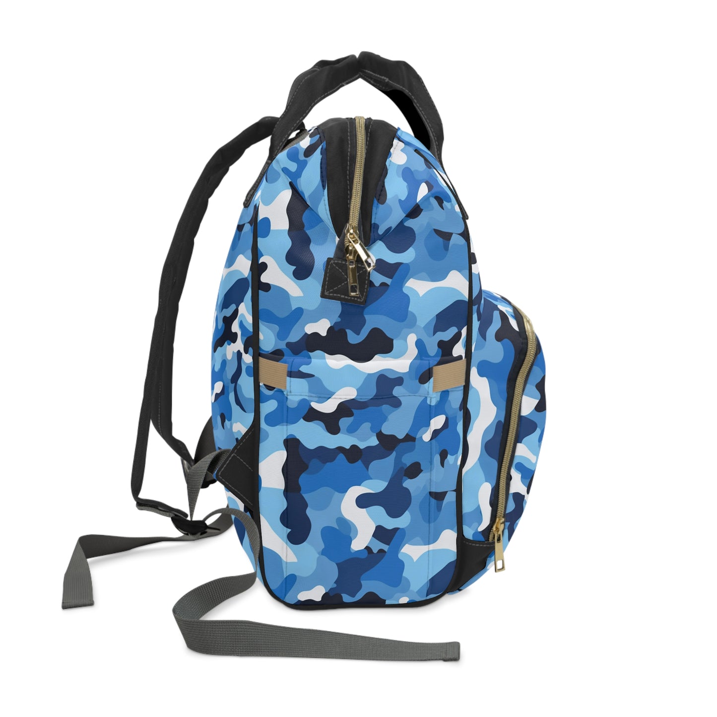 Blue Camo Diaper Backpack