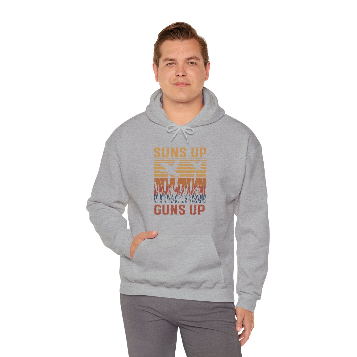 Suns Up Guns Up Duck Hunting Hooded Sweatshirt