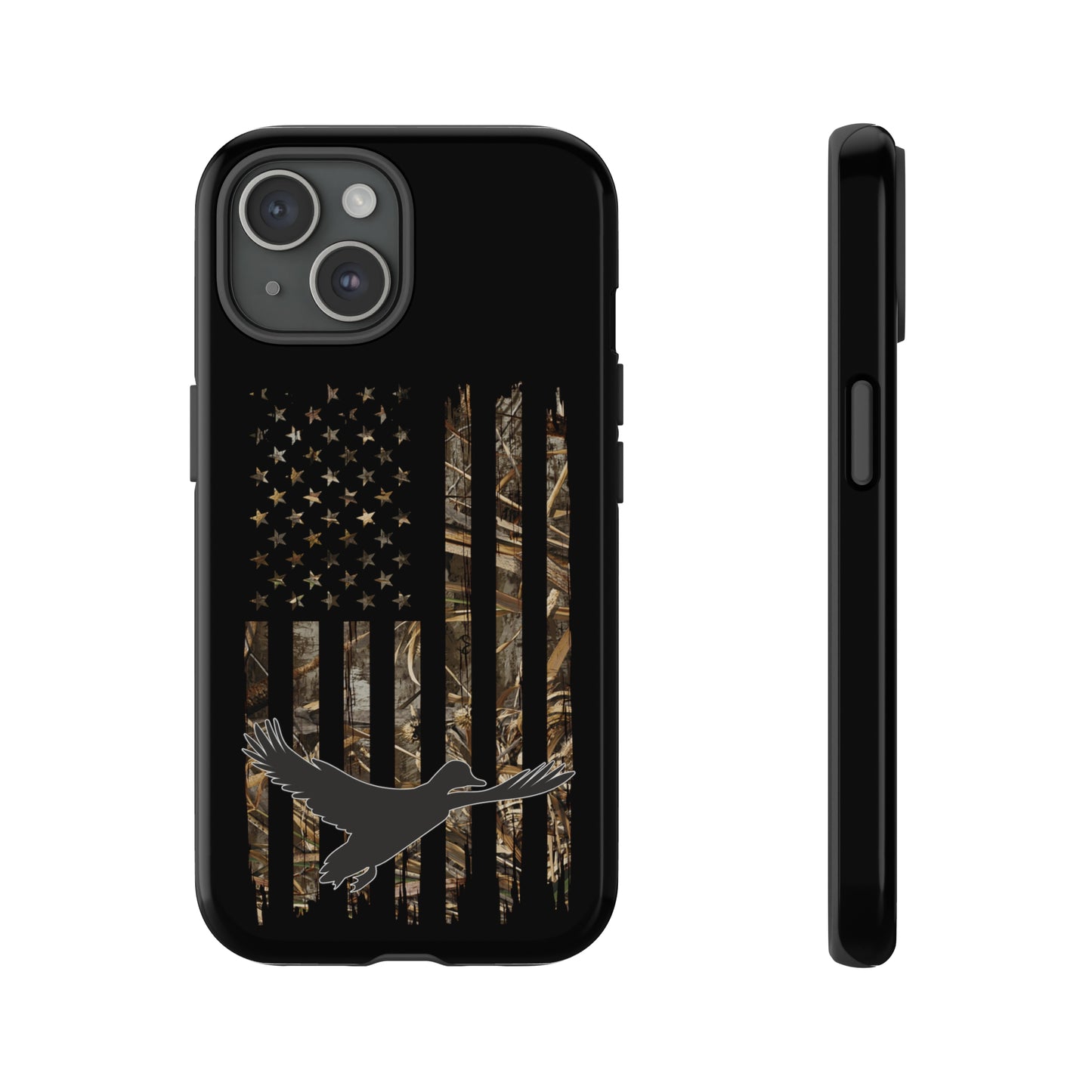 Camo Duck American Flag Phone Case