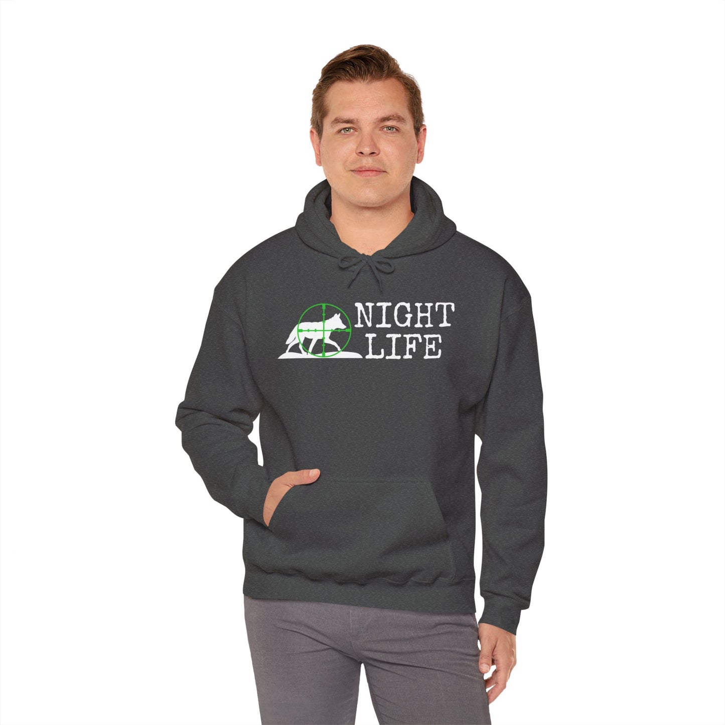 Coyote Night Night Life Green Scope Hooded Sweatshirt