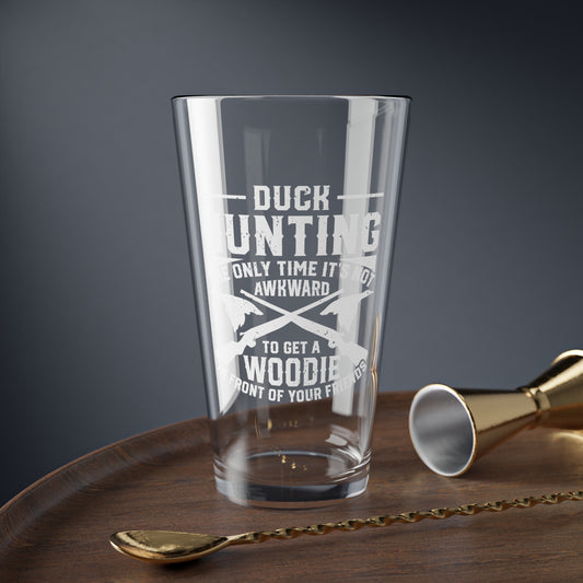 Duck Hunting Awkward Pint Glass