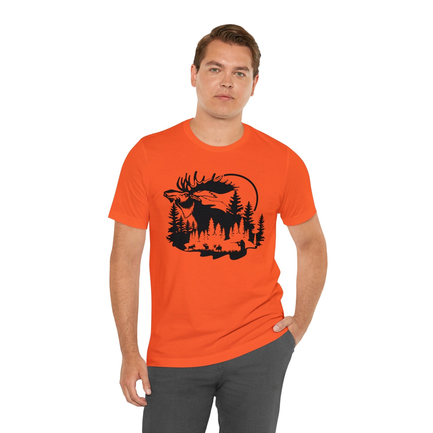 Moose Hunting Scene T-Shirt