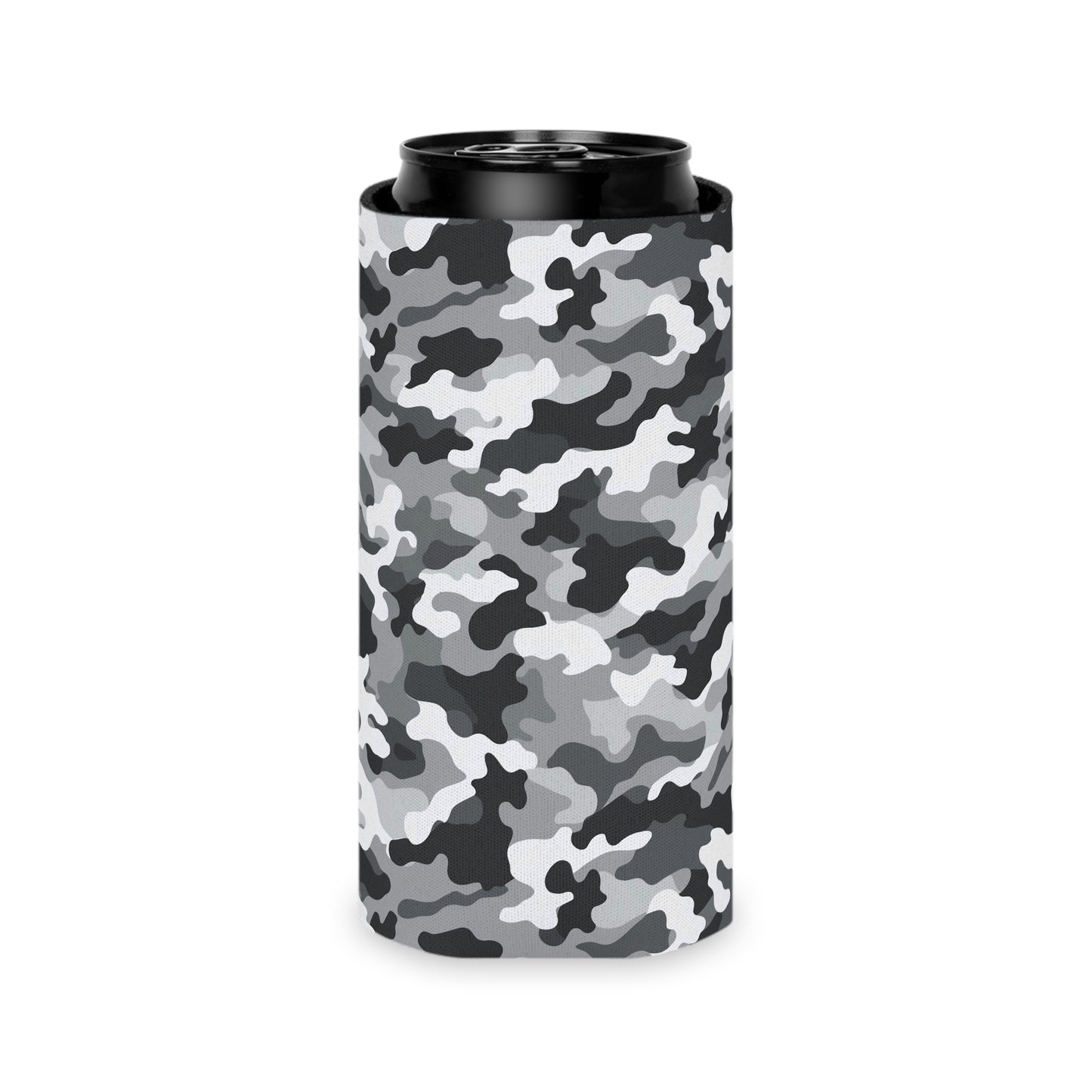 White Camo Can Cooler