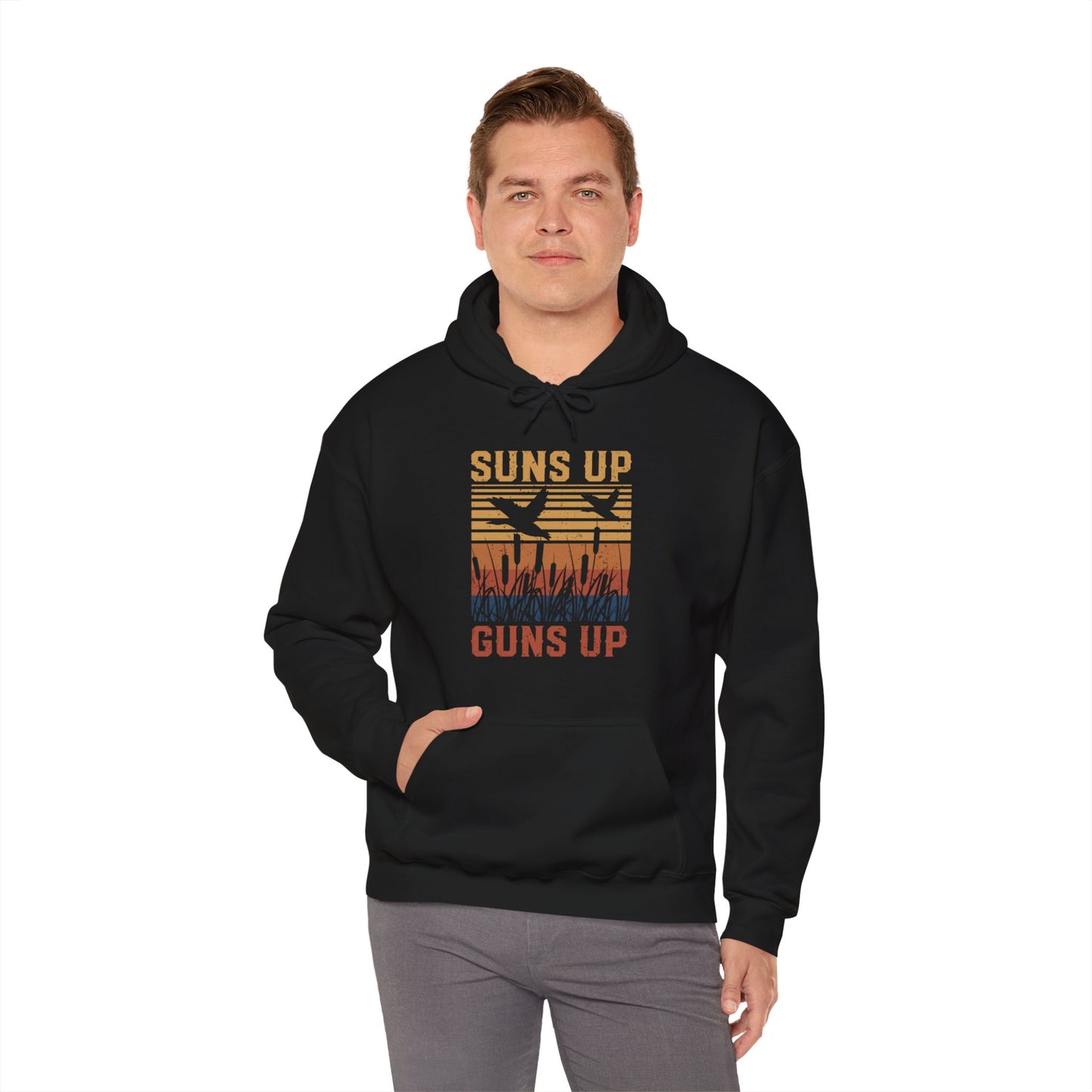 Suns Up Guns Up Duck Hunting Hooded Sweatshirt